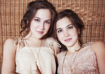 Christina and Michelle Naughton twins