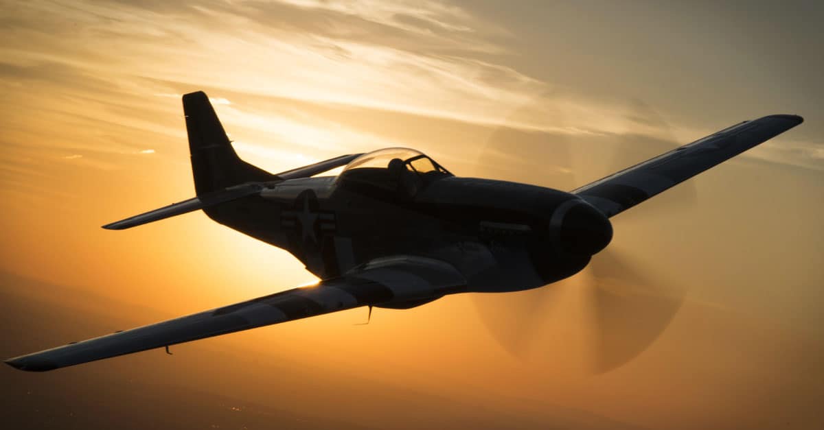 -51-A P-51 Mustang flies over Joint Base Anacostia-Bolling, Washington, during a military tattoo Sept. 16, 2015