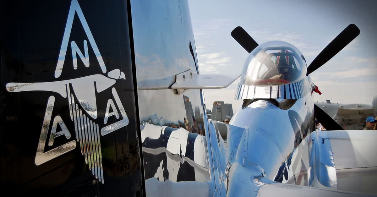 P-51-P-51 Mustang, with North American Aviation tail logo