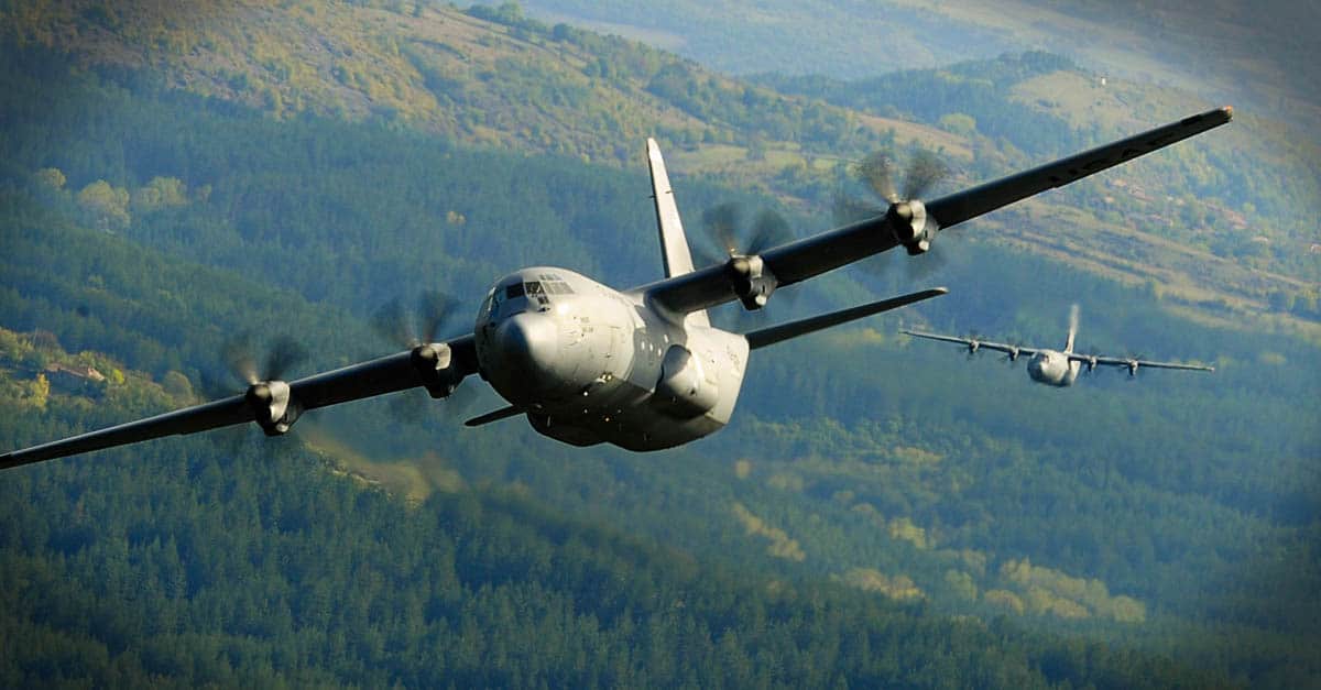 C-130_ C-130J Super Hercules conduct low level flight training during Operation Thracian