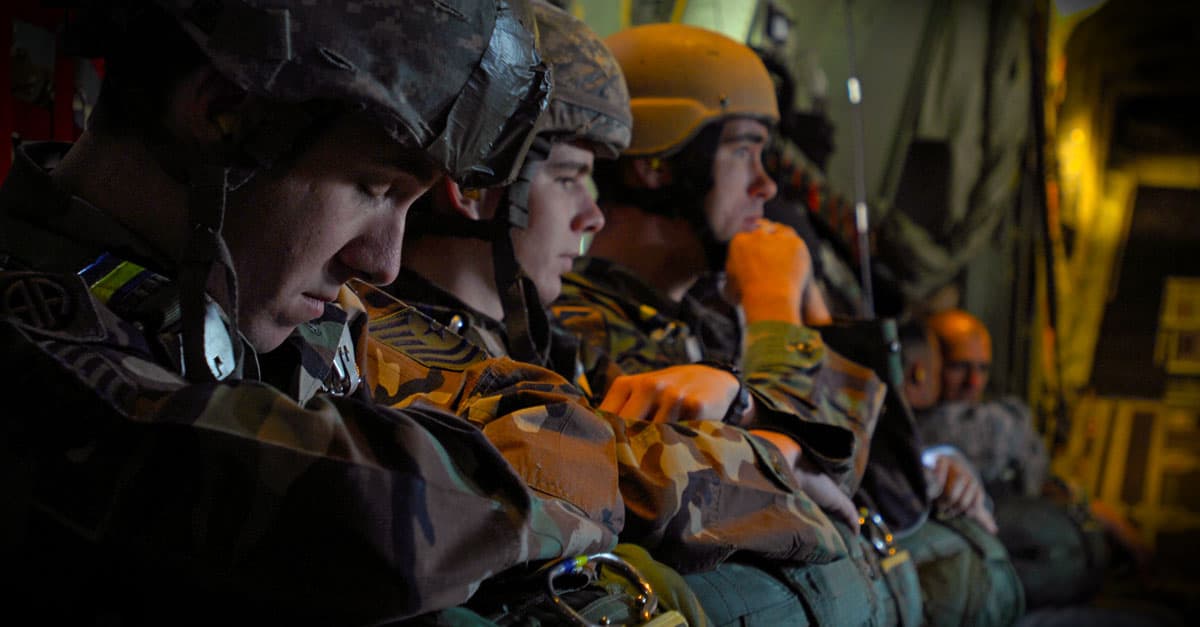 C-130_Airmen and Army paratroopers prepare for take off on a new C-130J Super Hercules