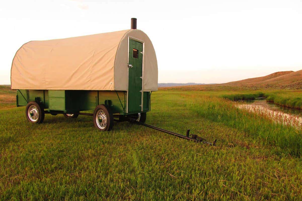 A Sheep Wagon in Wyoming(Air BNB)