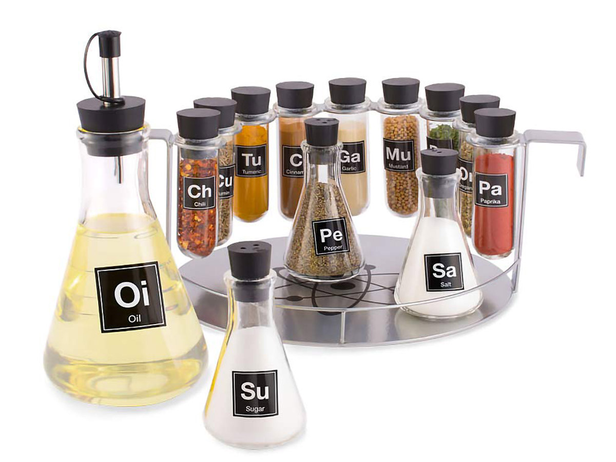 14 Piece Chemistry Spice Rack Set(Wink)