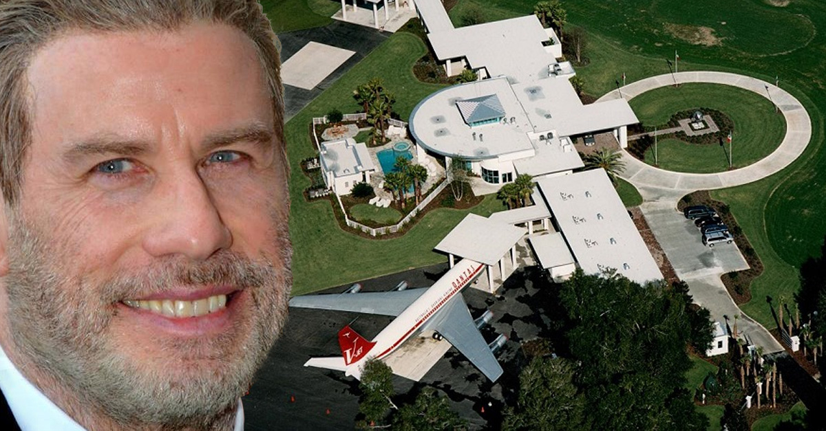 John Travolta - 10 Biggest Celebrity Houses Ever Built 
